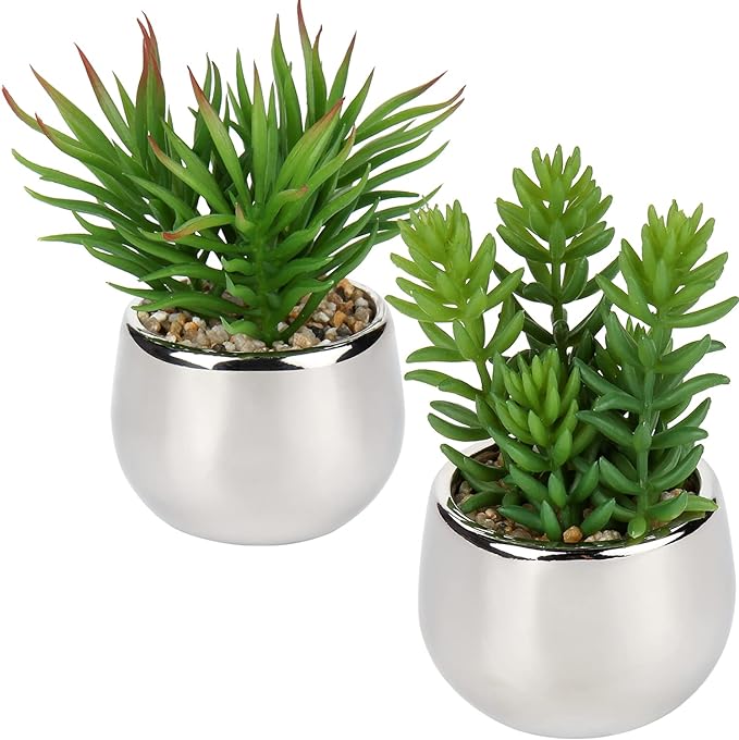 Artificial Silver Pot Plant - Emirex