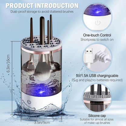 Electric Makeup Brush Cleaner – Clean & Dry in Seconds! - Emirex
