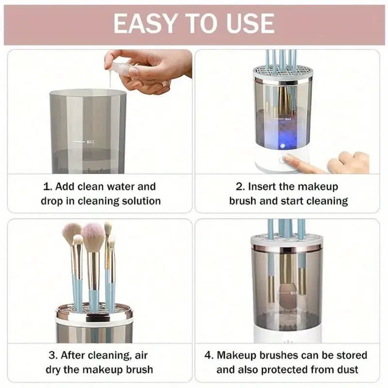 Electric Makeup Brush Cleaner – Clean & Dry in Seconds! - Emirex