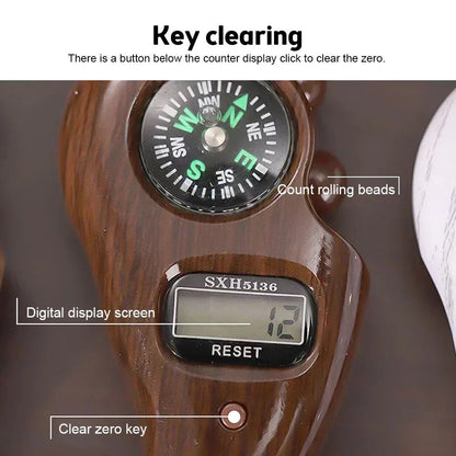 Electronic Digital Tally Counter with Compass Tassel Finger - Emirex