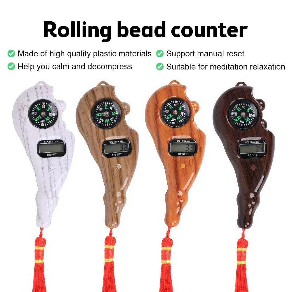 Electronic Digital Tally Counter with Compass Tassel Finger - Emirex