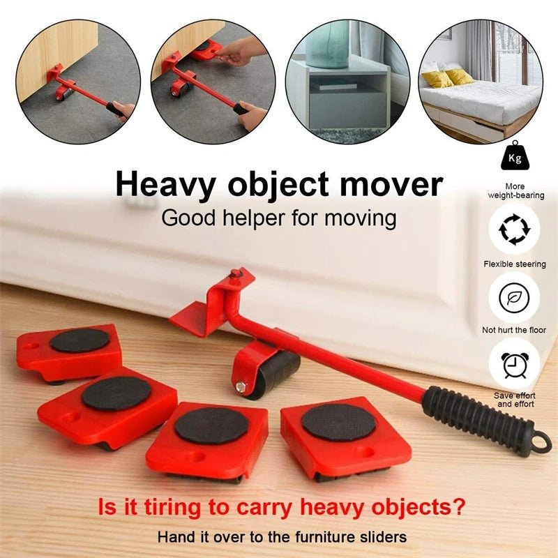 Furniture and Heavy Stuffs Mover and Lifter With Wheels and Professional Moving Tools - Emirex