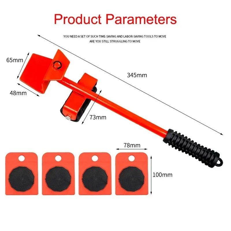 Furniture and Heavy Stuffs Mover and Lifter With Wheels and Professional Moving Tools - Emirex