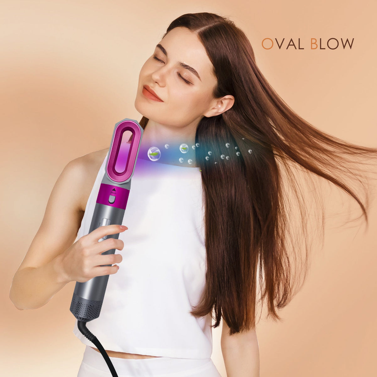 Hot Air Brush: Dry, Style, and Volumize with Ionic Technology (5-in-1) - Emirex