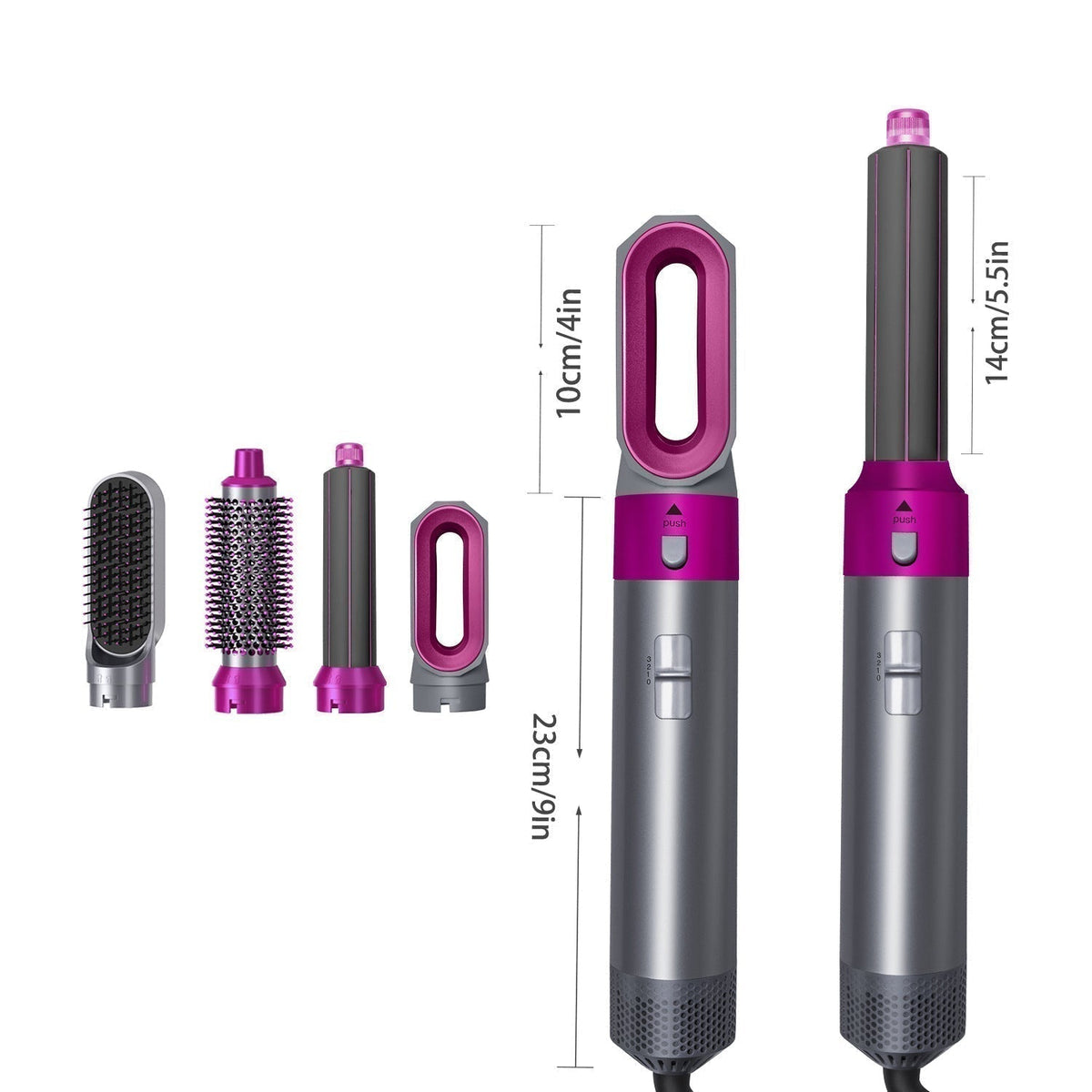 Hot Air Brush: Dry, Style, and Volumize with Ionic Technology (5-in-1) - Emirex