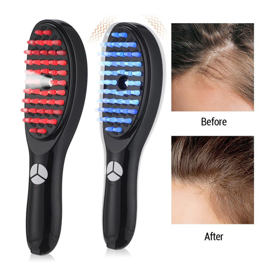 LED Electric Rechargeable Hair Growth Head Massager Brush - Emirex