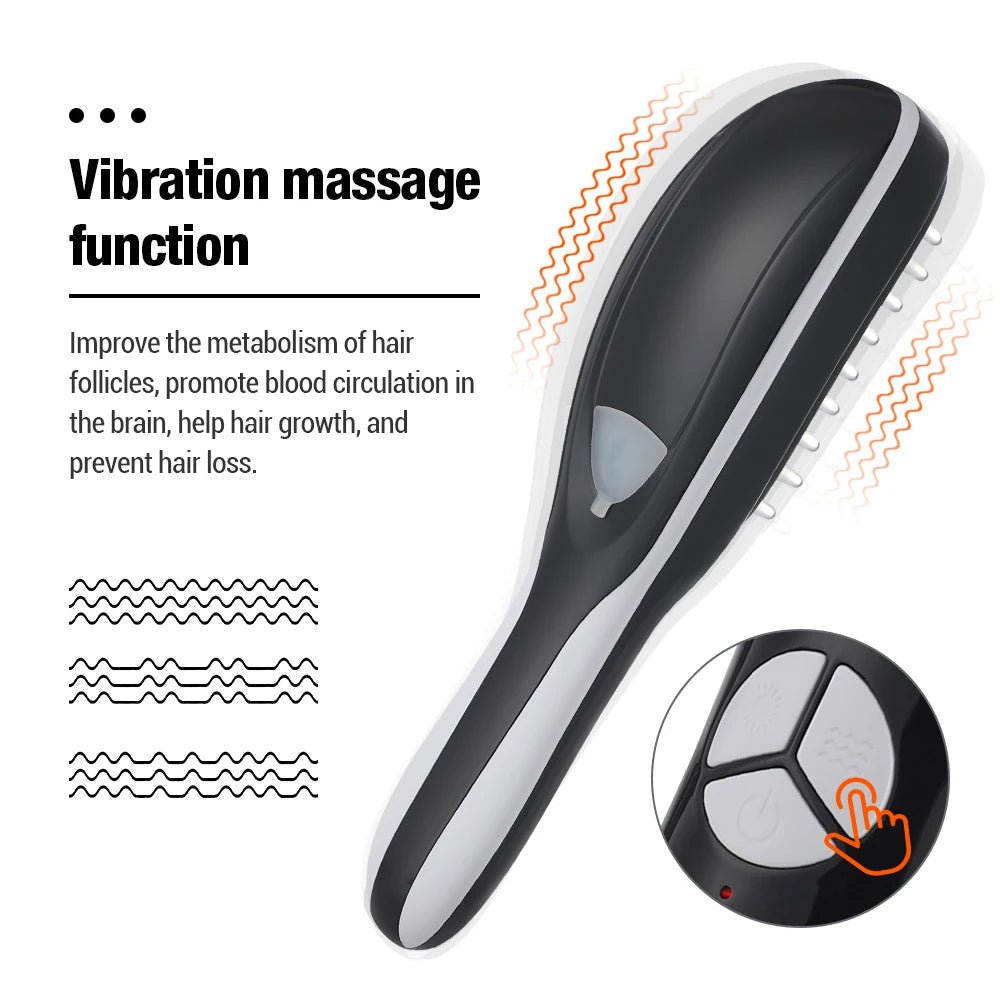 LED Electric Rechargeable Hair Growth Head Massager Brush - Emirex