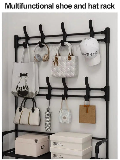 Multi-Layer Shoe Rack aur Coat Rack Storage DIY Clothes Hanger - Emirex