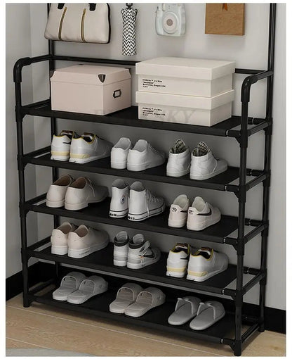Multi-Layer Shoe Rack aur Coat Rack Storage DIY Clothes Hanger - Emirex