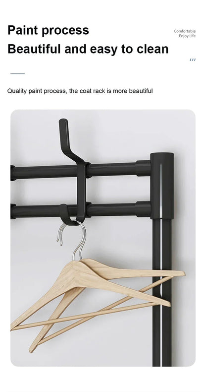 Multi-Layer Shoe Rack aur Coat Rack Storage DIY Clothes Hanger - Emirex
