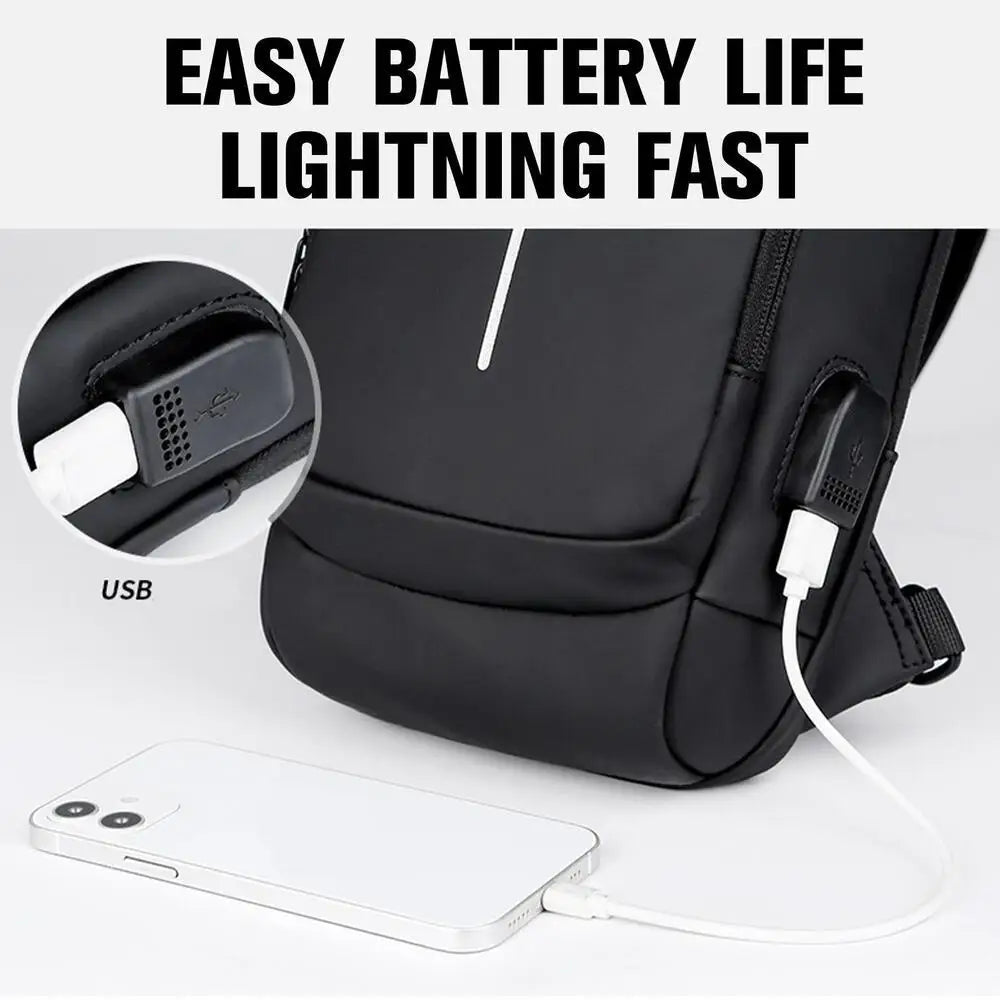 Multifunctional Anti-theft USB Charging Crossbody Shoulder Bag - Emirex