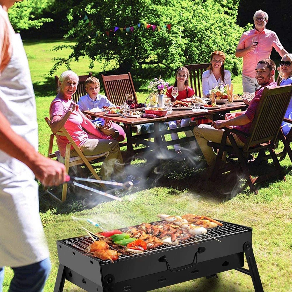 New Folding Portable Barbecue Charcoal Stainless Grill - Emirex