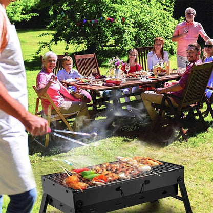 New Folding Portable Barbecue Charcoal Stainless Grill - Emirex