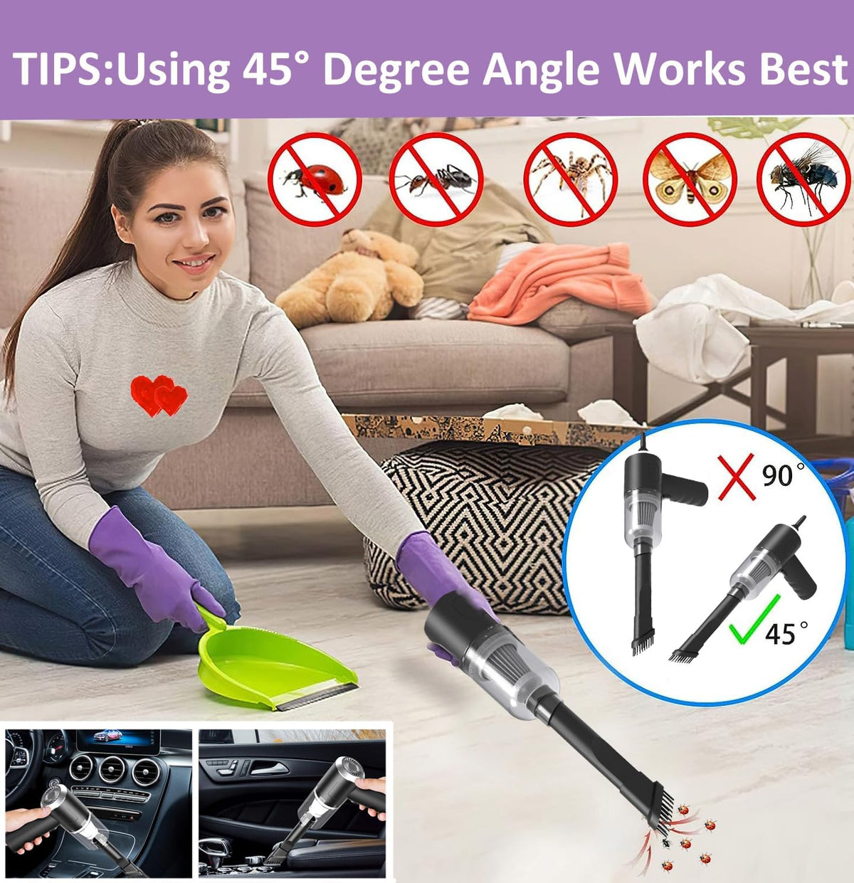 Portable Handheld Vacuum Cleaner Powerful & Easy Cleaning - Emirex