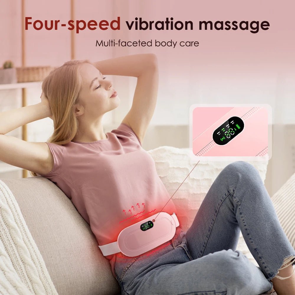 Rechargeable Menstrual Heating Pad Relief Pain Belt Massager - Emirex