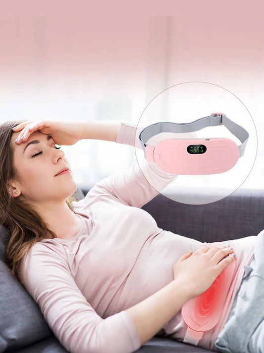 Rechargeable Menstrual Heating Pad Relief Pain Belt Massager - Emirex