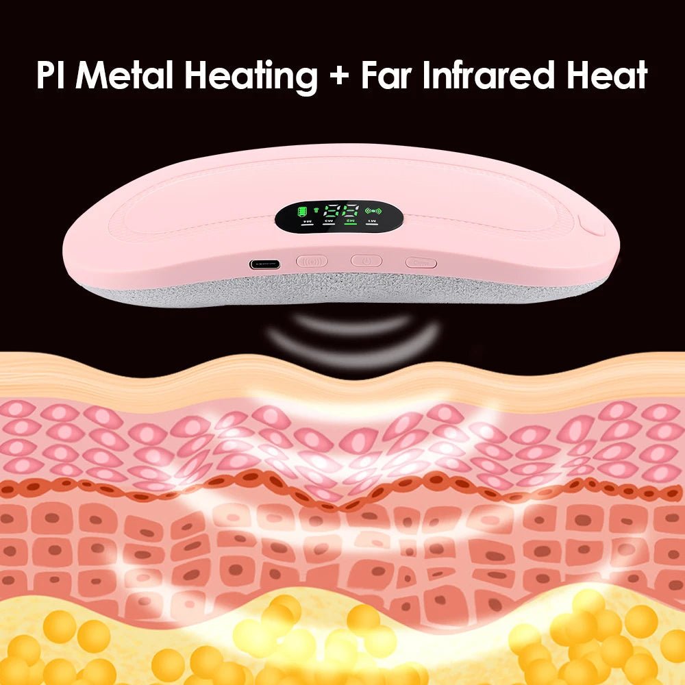 Rechargeable Menstrual Heating Pad Relief Pain Belt Massager - Emirex