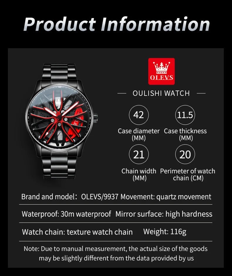 Rs Chrono Waterproof Car Wheel Watch™ - Emirex